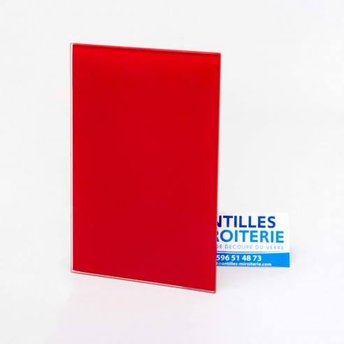 Crédence Lacobel Rouge lumineux