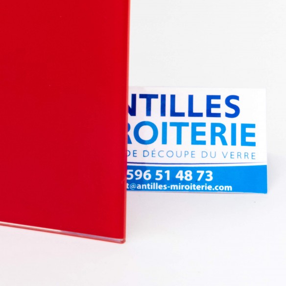 Crédence Lacobel Rouge lumineux